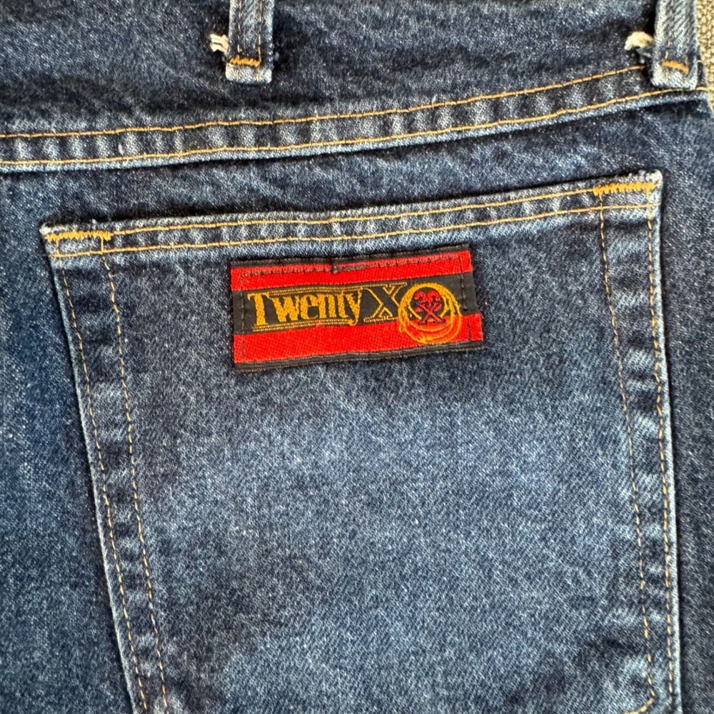 Wrangler Twenty X 22MWXSN Mens Blue Straight Leg Denim Jeans 38x34 Mid Wash - Picture 9 of 9